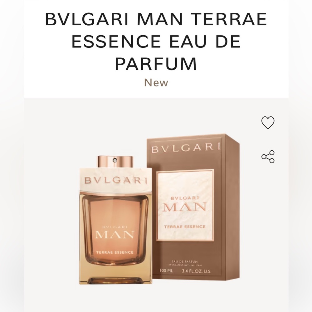 BVLGARI MAN Terrae Essence 100ml/3.4 fl oz. Brand New- Without Box